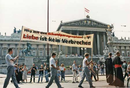 Protest vor dem Parlament